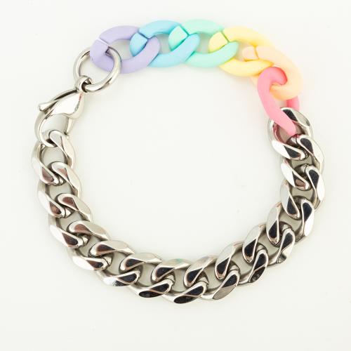 Stainless Steel smycken Armband, 304 rostfritt stål, mode smycken & Unisex, Längd Ca 19.5 cm, Säljs av PC