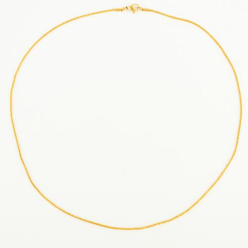 Chaîne collier , Acier inoxydable 304, bijoux de mode & unisexe, plus de couleurs à choisir, Longueur Environ 50 cm, Vendu par PC