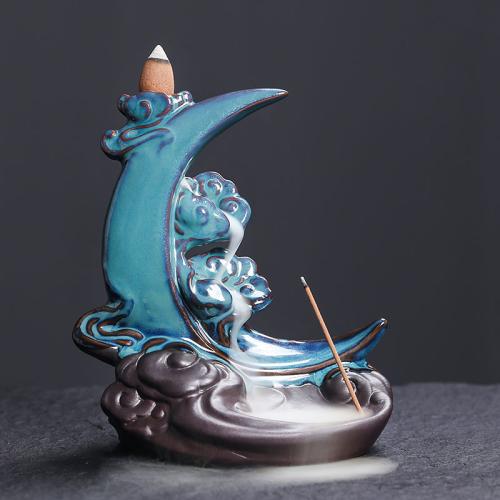 Backflow Incense Burner Porcelain half handmade for home and office & durable & multifunctional Sold By PC