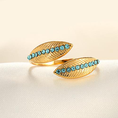 nehrđajućeg Čelik vještački dijamant Finger Ring, 304 nehrđajućeg čelika, modni nakit & bez spolne razlike & s Rhinestone, više boja za izbor, inside diameter 17mm, Prodano By PC