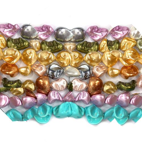 Fashion Glass Beads irregular stoving varnish DIY Sold Per Approx 38 cm Strand