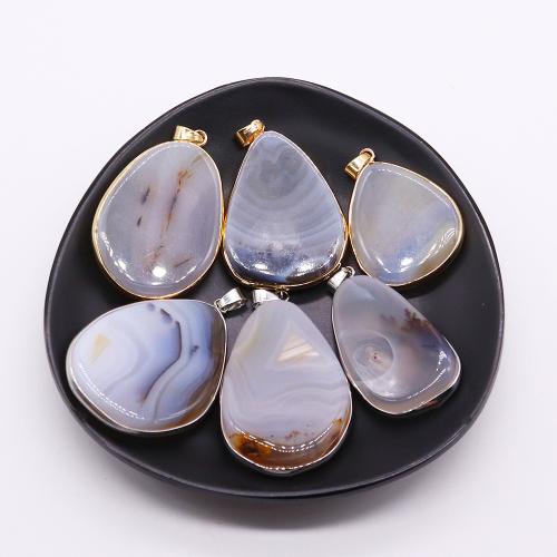 Μενταγιόν Lace Agate, δαντέλα αχάτη, με Ορείχαλκος, Teardrop, επιχρυσωμένο, DIY, περισσότερα χρώματα για την επιλογή, about:30x40-43x57mm, Sold Με PC