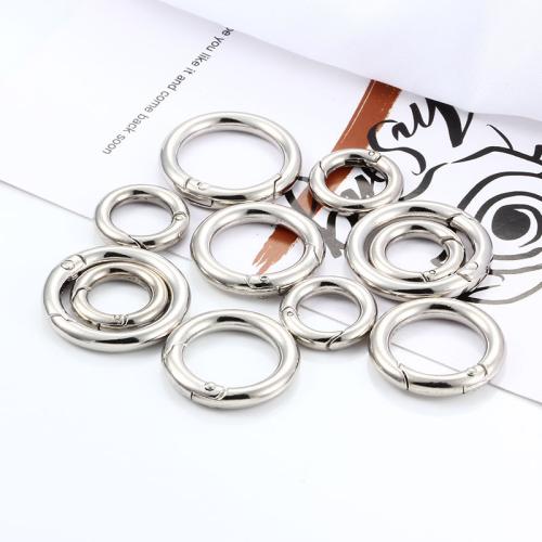 Zinc Alloy Jewelry Clasp Round silver color plated DIY nickel lead & cadmium free Sold By PC