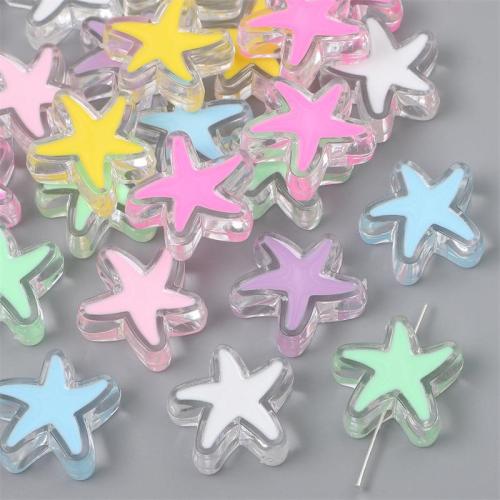 Transparent Acrylic Beads Starfish DIY Sold By Bag