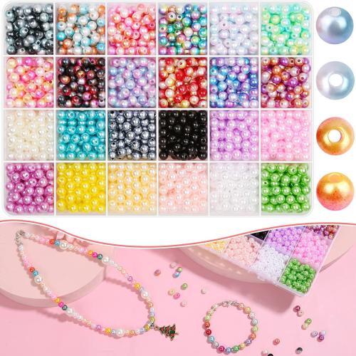 ABS Plastic Beads stoving varnish DIY mixed colors Sold By Box