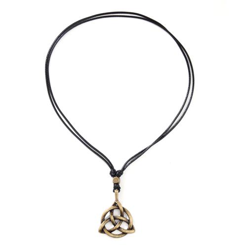 PU Leather Cord Necklace Zinc Alloy with PU Leather Cord fashion jewelry & Unisex Length 42-84 cm Sold By PC