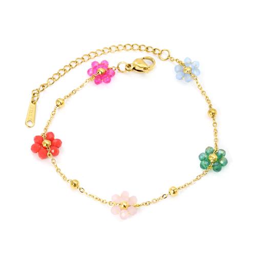 Bracciale gioielli in acciaio inossidabile, 304 acciaio inox, with plastica, with 5cm extender chain, placcato color oro, gioielli di moda & per la donna, Lunghezza 17 cm, Venduto da PC