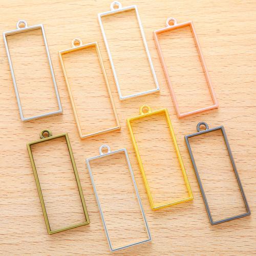 Pendentifs en alliage de zinc, rectangle, Placage, DIY, plus de couleurs à choisir, 48x19mm, 100PC/sac, Vendu par sac