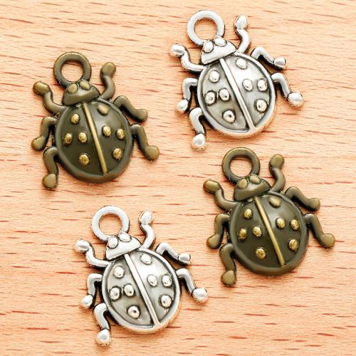 Zinc Alloy Animal Pendler, Insekt, forgyldt, du kan DIY, flere farver til valg, 16x14mm, 100PC/Bag, Solgt af Bag