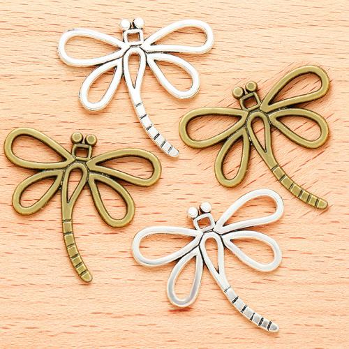 Zinc Alloy Animal Pendler, Dragonfly, forgyldt, du kan DIY, flere farver til valg, 30x27mm, 100PC/Bag, Solgt af Bag