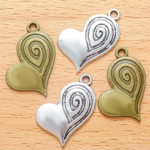 Zinc Alloy Heart Pendler, forgyldt, du kan DIY, flere farver til valg, 24x24mm, 100PC/Bag, Solgt af Bag