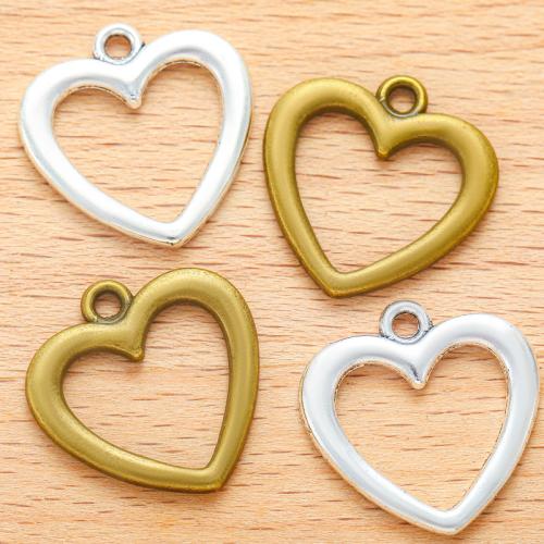 Zinc Alloy Heart Pendler, forgyldt, du kan DIY, flere farver til valg, 20x20mm, 100PC/Bag, Solgt af Bag