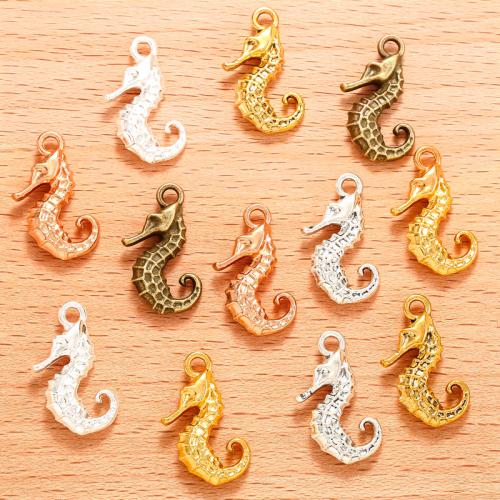 Zinc Alloy Animal Pendler, Seahorse, forgyldt, du kan DIY, flere farver til valg, 22x14mm, 100PC/Bag, Solgt af Bag