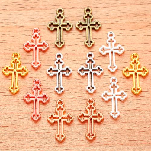 Zinklegering Cross Hangers, Zinc Alloy, Oversteken, plated, DIY & hol, meer kleuren voor de keuze, 100PC/Bag, Verkocht door Bag