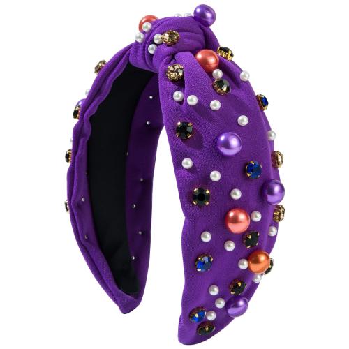 Cloth Hair Band with Plastic Pearl for woman & with rhinestone Sold By PC