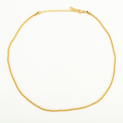 Stainless Steel Chain halskæde, 304 rustfrit stål, mode smykker & Unisex, flere farver til valg, Længde Ca. 45 cm, Solgt af PC