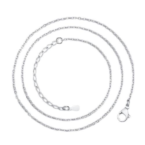 Stainless Steel Jewelry Necklace 304 Stainless Steel with 5cm extender chain DIY Length Approx 40 cm Sold By PC