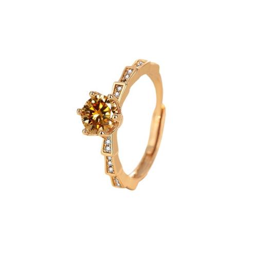 Kubieke Circonia Micro Pave Brass Ring, Messing, mode sieraden & micro pave zirconia & voor vrouw, Maat:7, Verkocht door PC