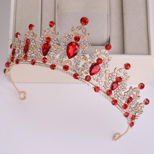 Tiaras, liga de zinco, para noivas & com strass, Mais cores pare escolha, 150x60mm, vendido por PC