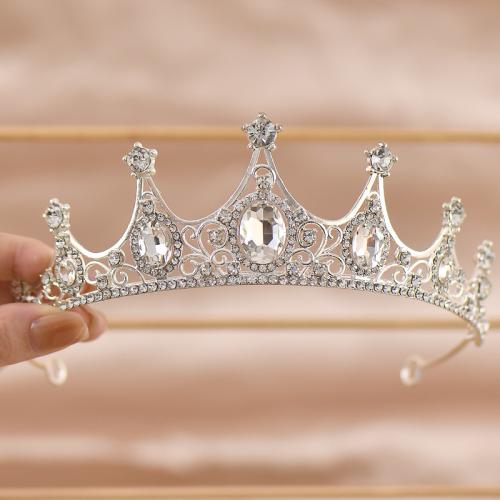 Bridal Tiaras Zinc Alloy Girl & with rhinestone Sold By PC