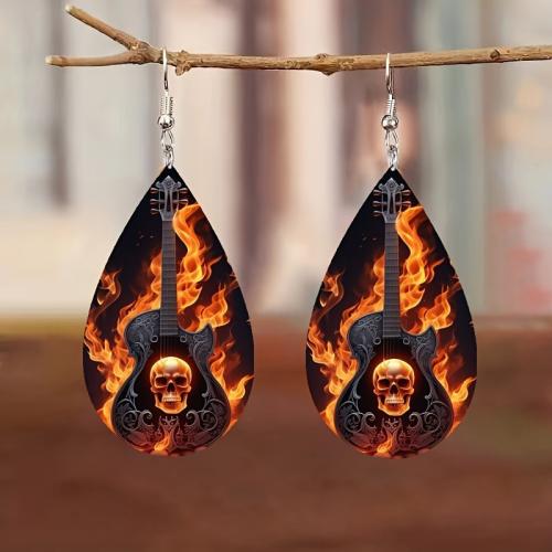 New Hot Halloween Jewelry and Decor Wood with 304 Stainless Steel Halloween Jewelry Gift & for woman Sold By Pair