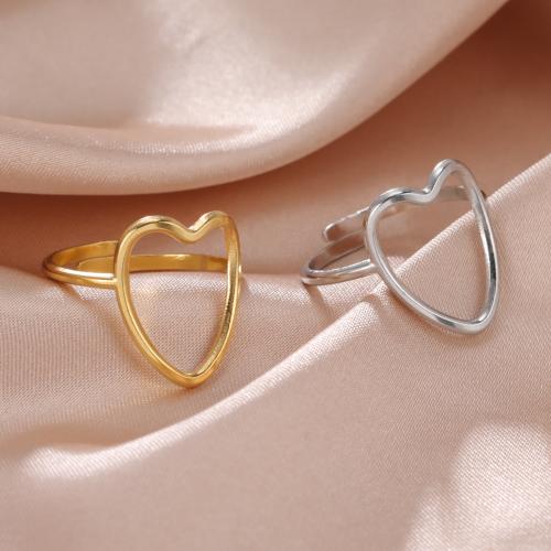 Stainless Steel Finger Ring 304 Stainless Steel Heart fashion jewelry & Unisex Sold By PC