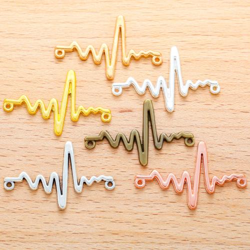 Zinc Alloy Connector Electrocardiographic plated DIY & 1/1 loop Sold By Bag