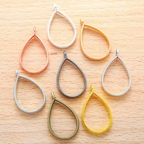 Zinc Alloy Pendler, Teardrop, forgyldt, du kan DIY, flere farver til valg, 33x21mm, 100pc'er/Bag, Solgt af Bag