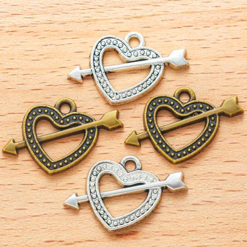 Zinc Alloy Heart Pendants plated DIY Sold By Bag