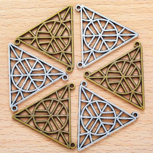 Zinc Alloy Pendler, Triangle, forgyldt, du kan DIY, flere farver til valg, 35x20mm, 100pc'er/Bag, Solgt af Bag