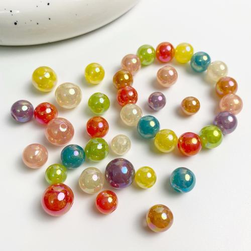 Acrylic Jewelry Beads Round DIY Sold By Bag