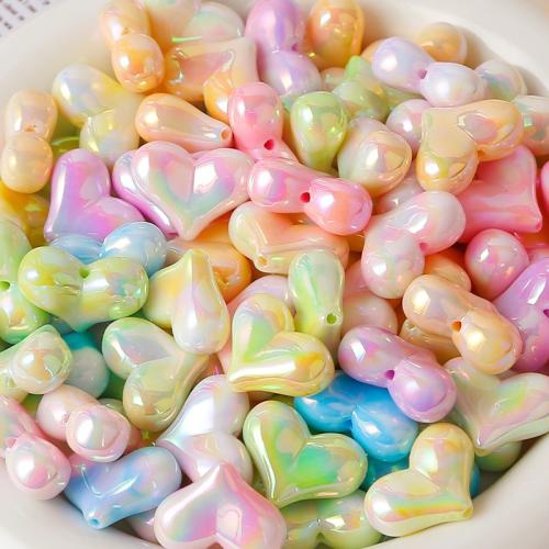 Acrylic Jewelry Beads Heart DIY Approx 1.85mm Sold By Bag