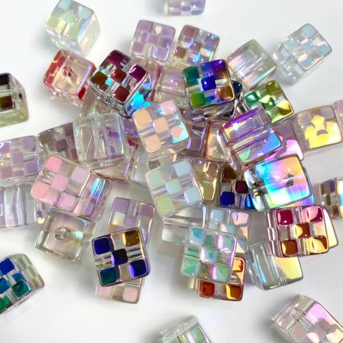 Acrylic Jewelry Beads Square DIY & enamel 14mm Approx 3.5mm Sold By Bag