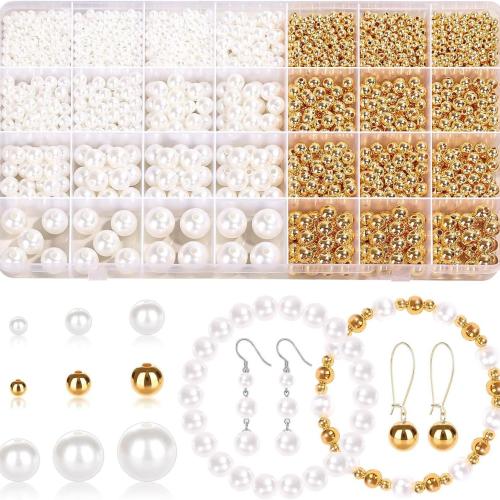 Copper Coated Plastic DIY Jewelry Set with ABS Plastic mixed colors Sold By Box