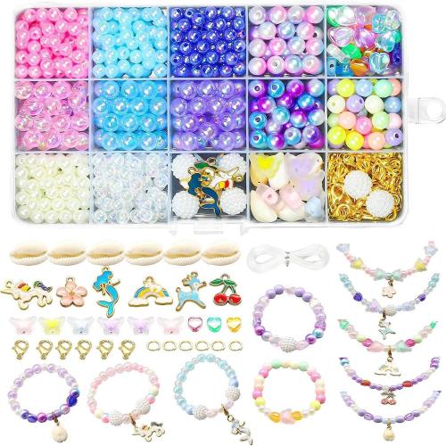 Children DIY String Beads Set Resin mixed colors Sold By Box