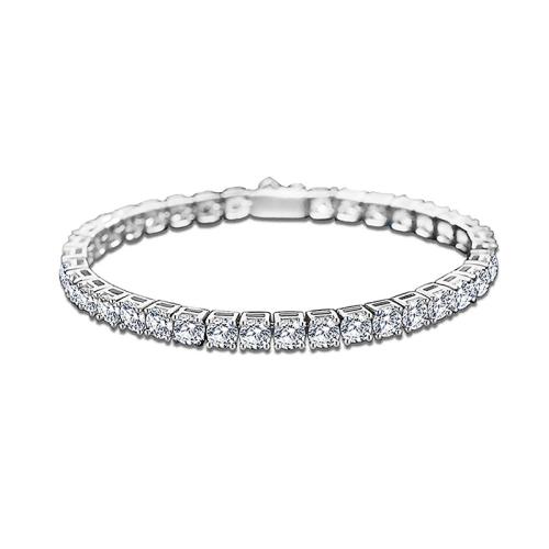 925 Sterling Silver Bangle Bracelet fashion jewelry & micro pave cubic zirconia & for woman Sold By PC