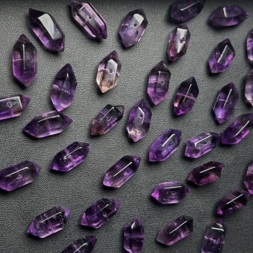 Natural Amethyst Beads DIY The length is about 18-20mm Sold By PC