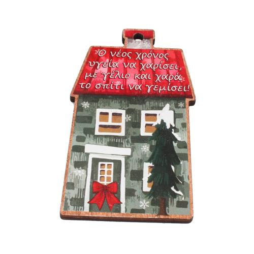 Wood Pendants House printing Christmas Design & DIY Approx 3.5mm Sold By PC