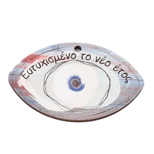 fából Medálok, Erdő, Ló Eye, nyomtatás, DIY, 80x49mm, Lyuk:Kb 3.5mm, Által értékesített PC