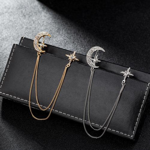 Zinc Alloy Brooches plated fashion jewelry & with rhinestone nickel lead & cadmium free Sold By PC