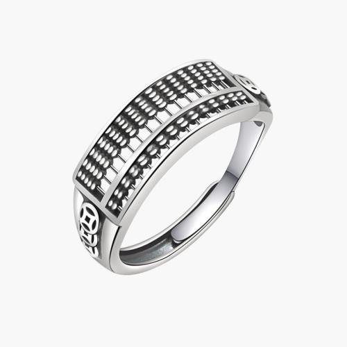 Prás Finger Ring, plátáilte, seanré & unisex, airgid, Díolta De réir PC