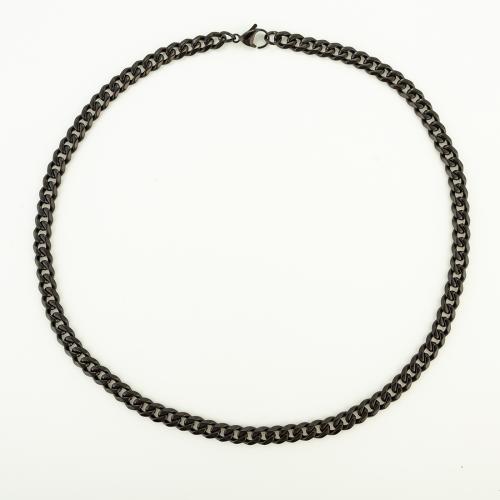 Rostfritt stål kedja halsband, 304 rostfritt stål, mode smycken & Unisex, fler färger för val, 7x3mm, Längd Ca 50 cm, Säljs av PC