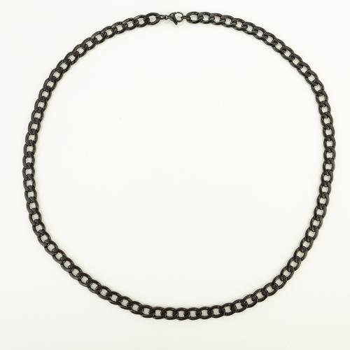 Rostfritt stål kedja halsband, 304 rostfritt stål, mode smycken & Unisex, fler färger för val, 8x3mm, Längd Ca 60 cm, Säljs av PC