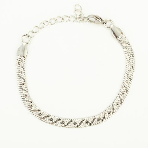 Jewelry Cruach dhosmálta Bracelet, 304 Cruach dhosmálta, jewelry faisin & unisex, Fad Thart 21 cm, Díolta De réir PC