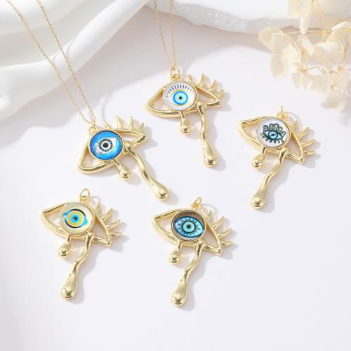 Evil Eye Pendants Brass plated DIY & epoxy gel Sold By PC