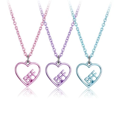 Zinc Alloy Jewelry Necklace stoving varnish three pieces & for woman mixed colors Sold By PC