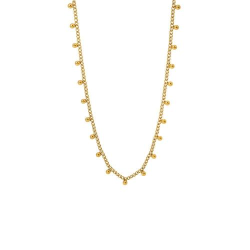 Stainless Steel Jewelry Necklace 304 Stainless Steel with 5cm extender chain 18K gold plated fashion jewelry & for woman golden Length Approx 41.5 cm Sold By PC