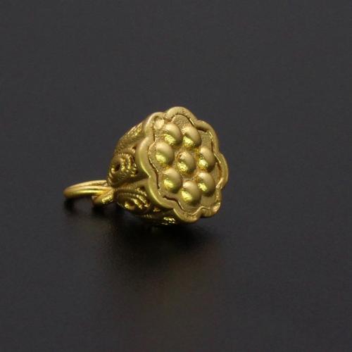 Brass Ékszer Medálok, Sárgaréz, Lotus Seedpod, arany színű aranyozott, DIY, nikkel, ólom és kadmium mentes, 9.75x11.34mm, Által értékesített PC