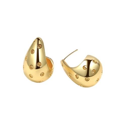 Ottone stallone orecchino, placcato, per la donna, nessuno, 19.80x32.20mm, Venduto da coppia