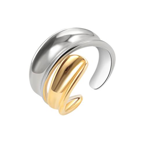 Mässing Finger Ring, plated, för kvinna, platina färg, Säljs av PC